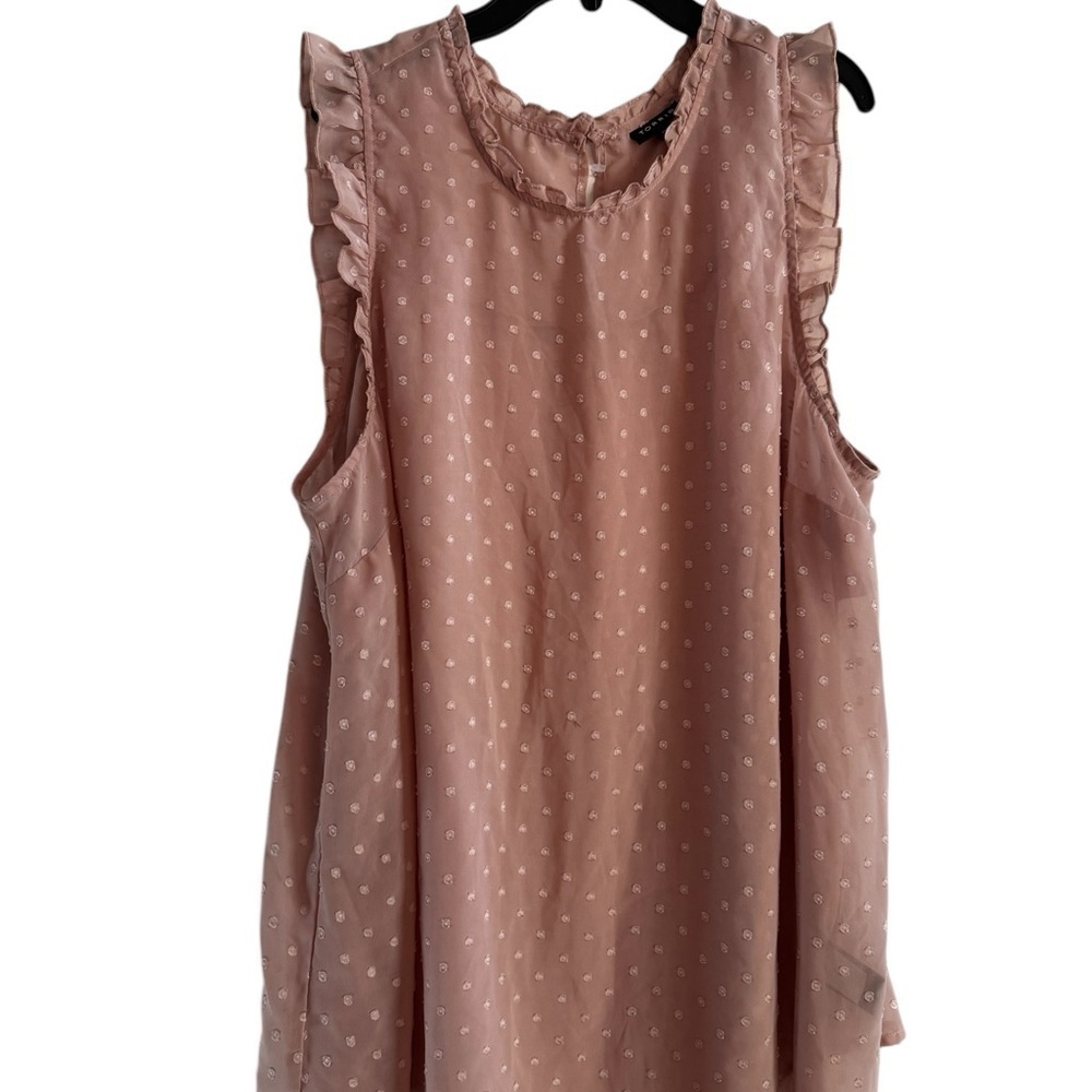 Women's Ruffled Sleeveless Top - Pink